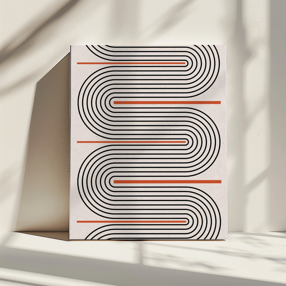 Curved Rhythm Lines | Canvas