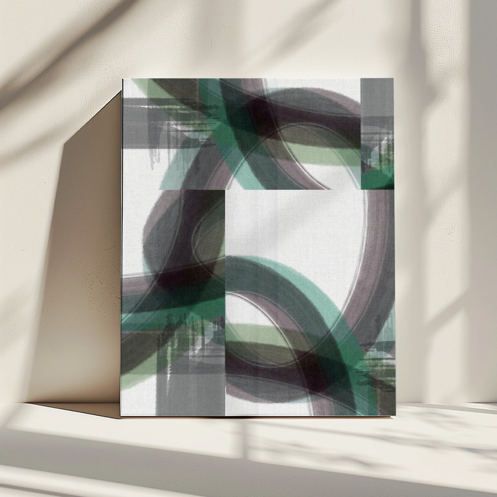 Green Curve 3 | Canvas