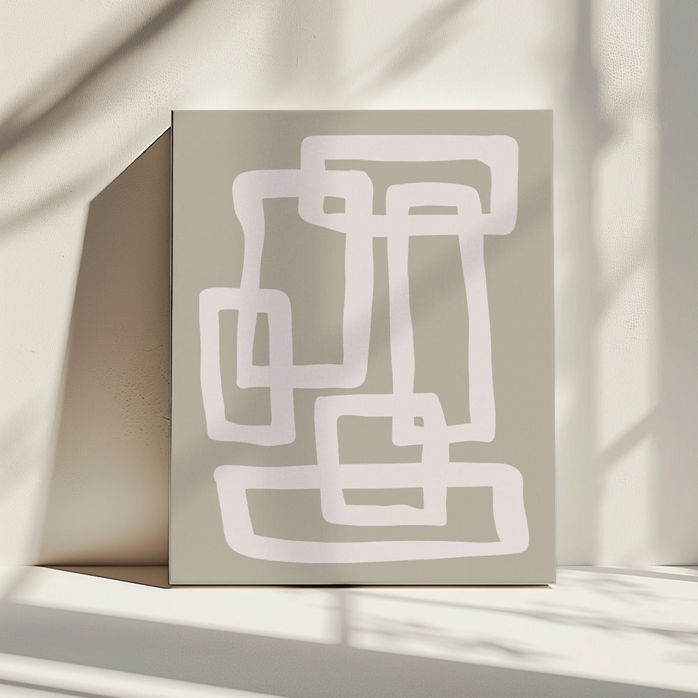Sage Green Abstract Shapes | Canvas