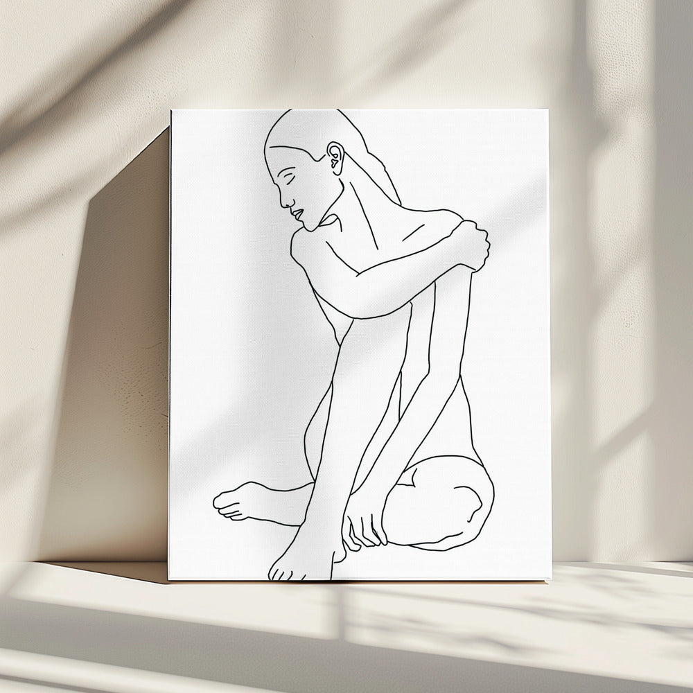 Line Drawing Woman Pose | Canvas