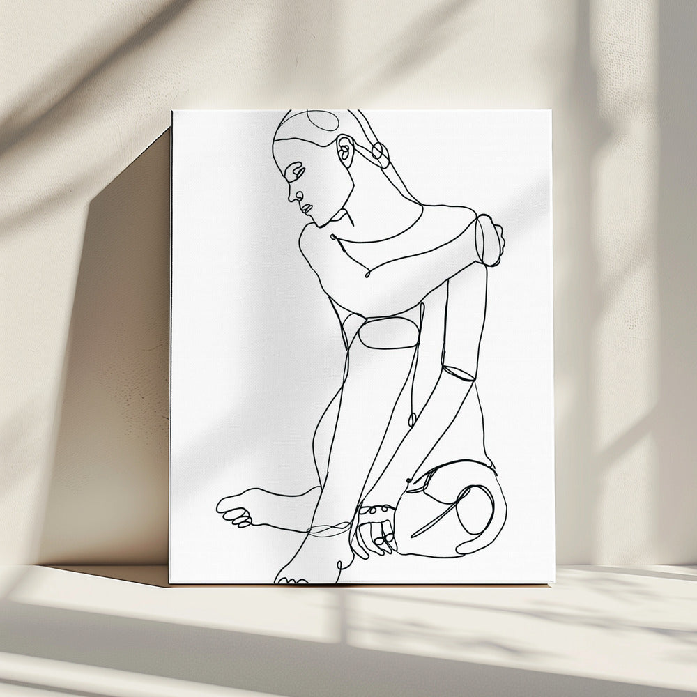 Line Drawing of Woman | Canvas