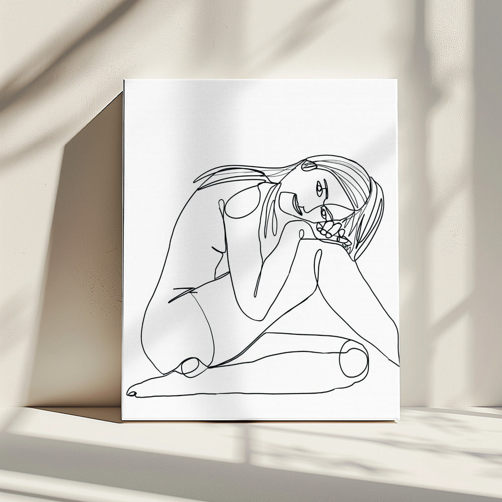 Line Drawing of Woman | Canvas