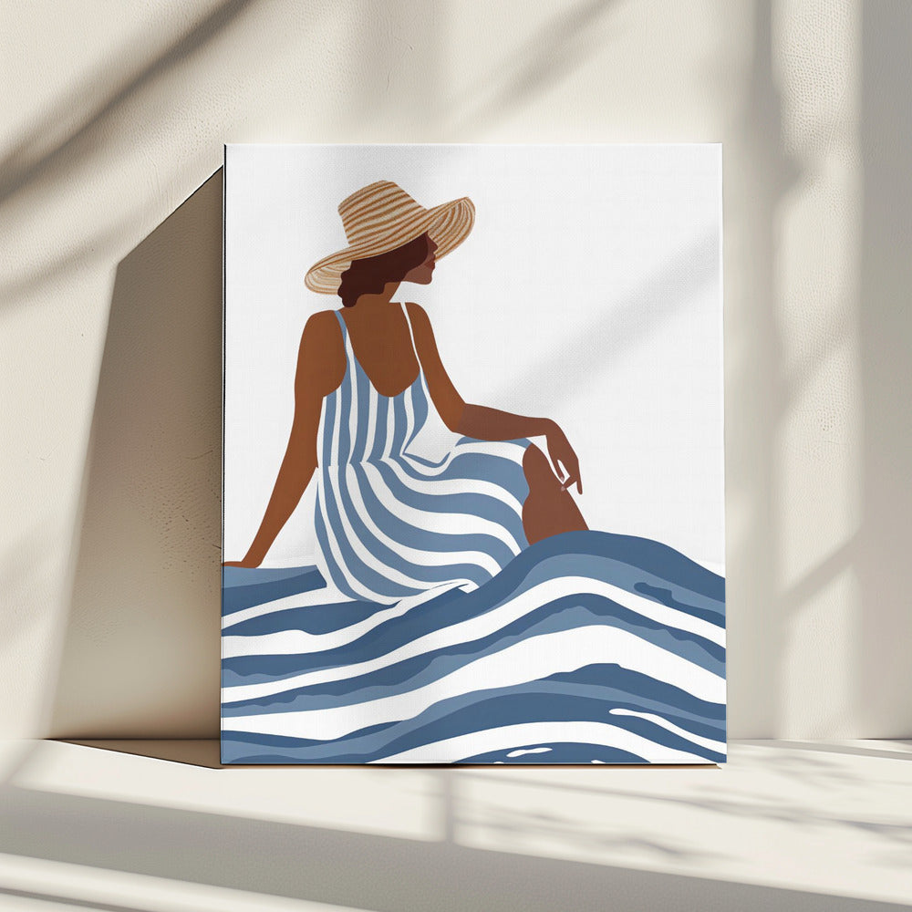 The Girl In the Striped Dress | Canvas