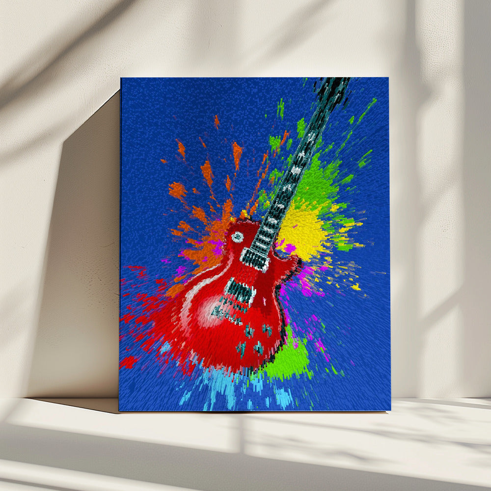 Electric guitar pop art explosion | Canvas