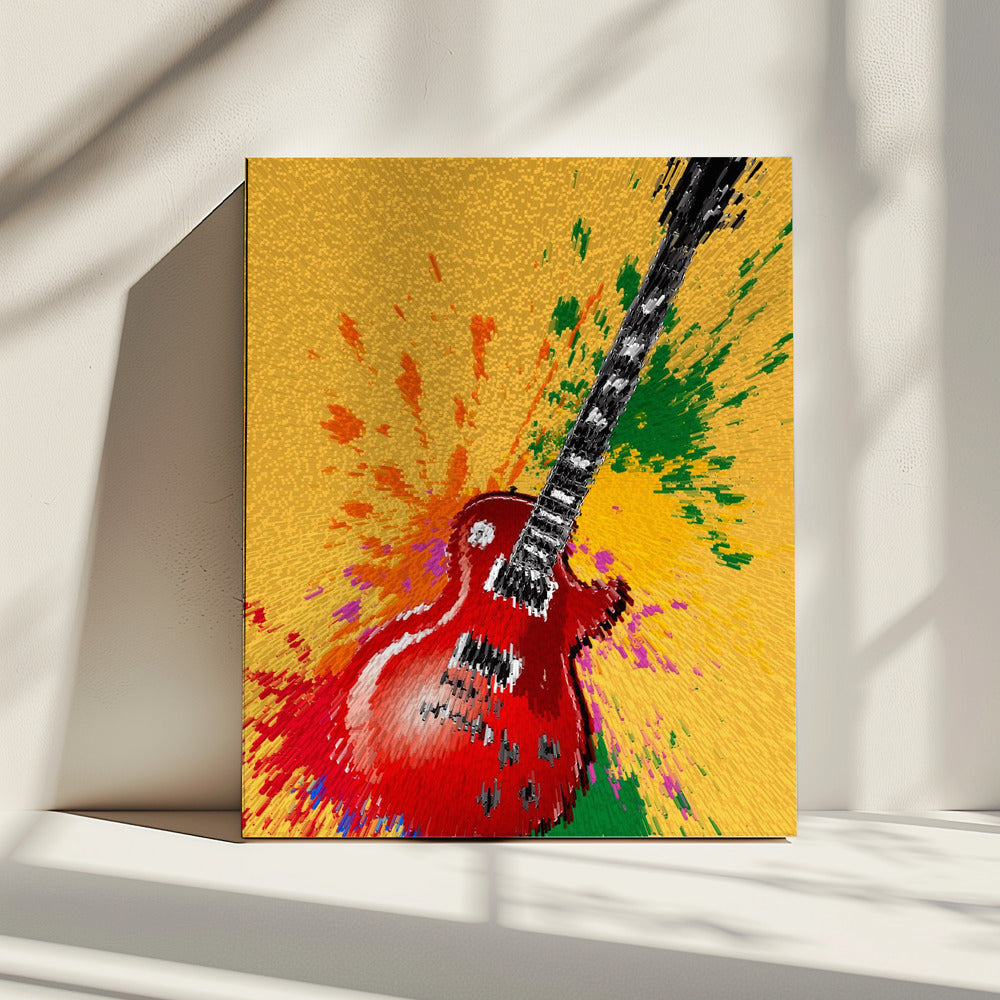 Electric Guitar Pop Art Exploding | Canvas