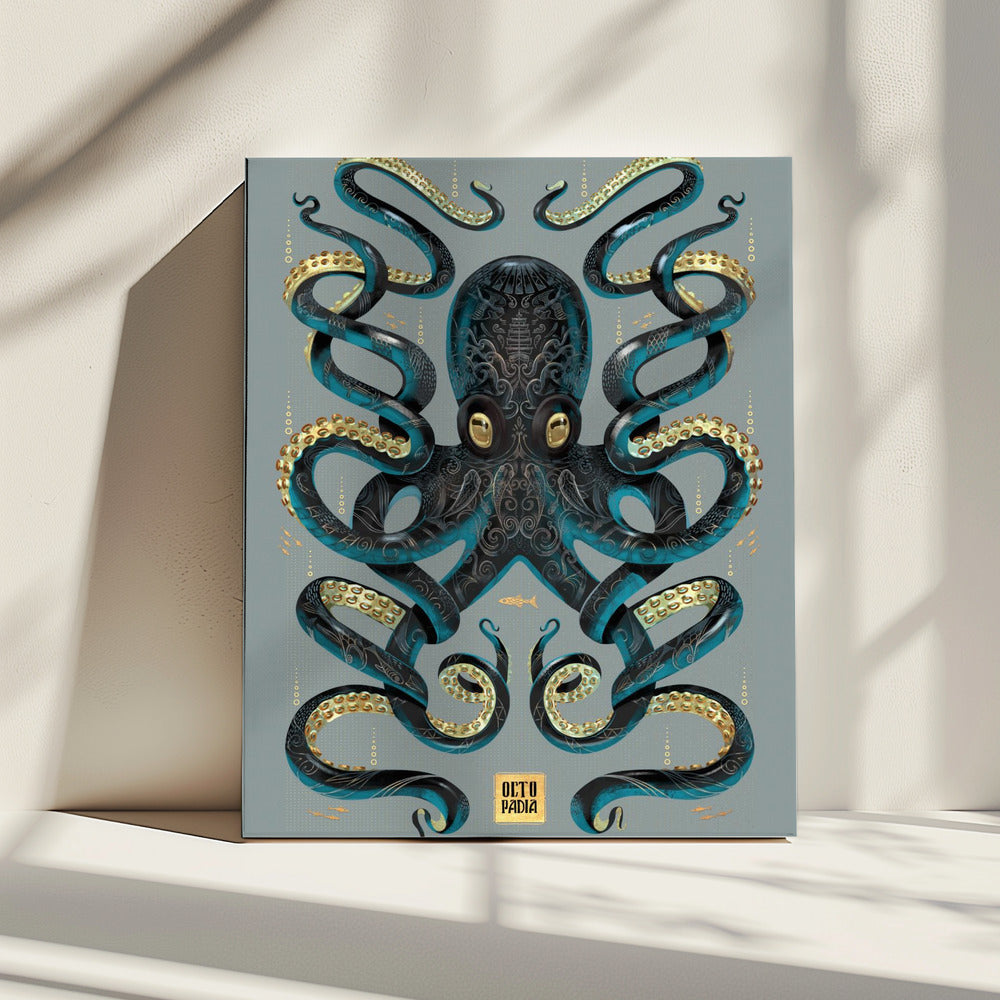 Octopus Black & Gold | Canvas