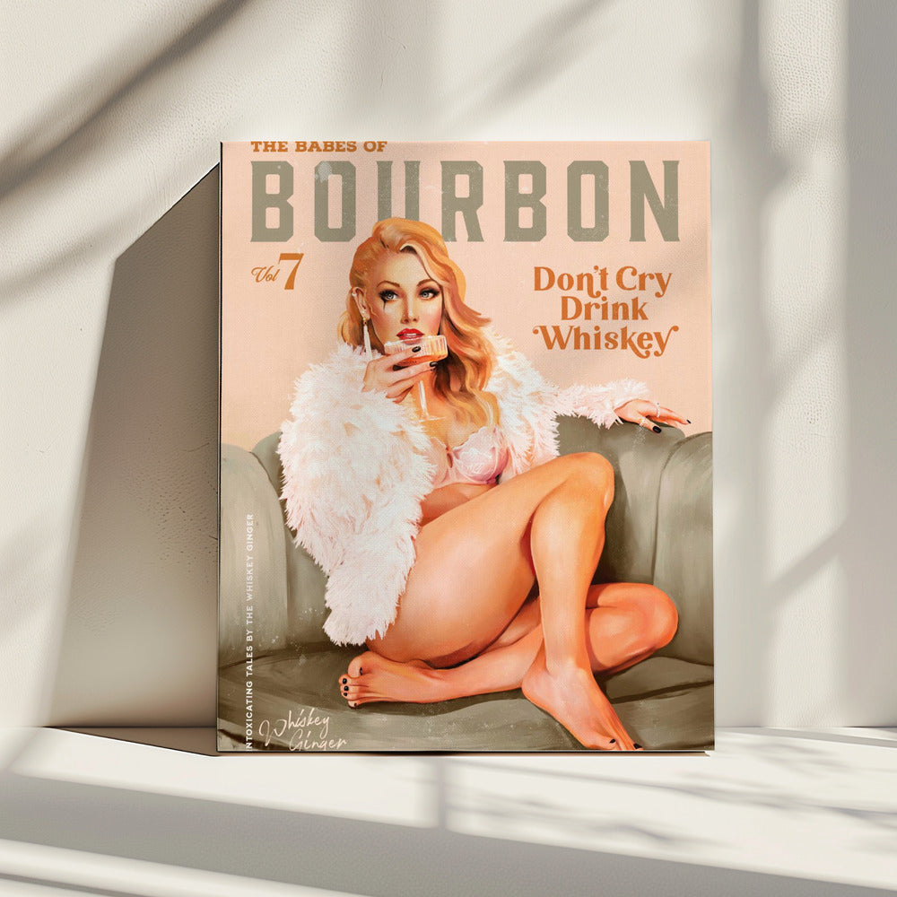Babes of Bourbon Vol 7 Sexy Vintage Whiskey Pinup Girl | Canvas