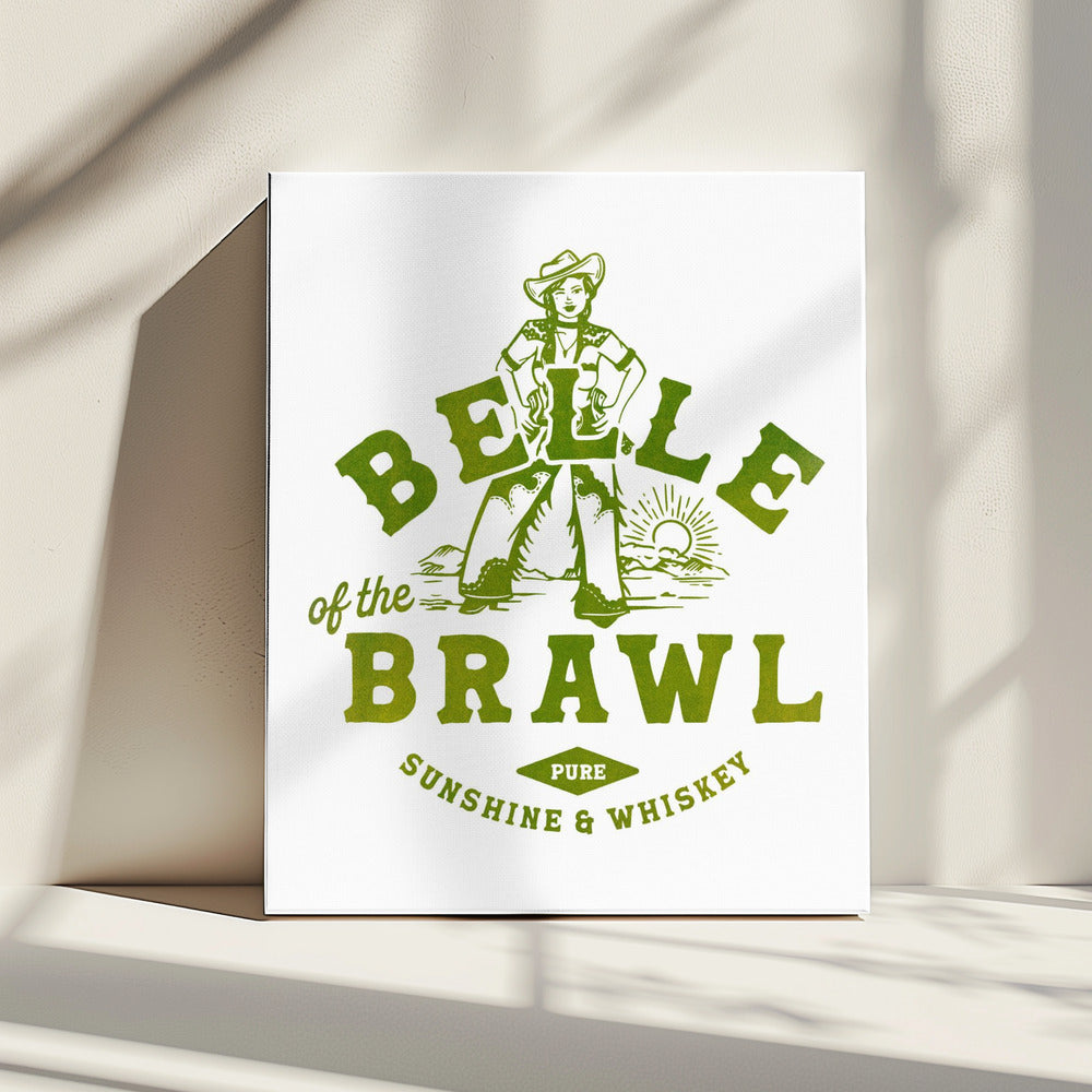 Belle Of The Brawl Cowgirl Wall Art | Canvas