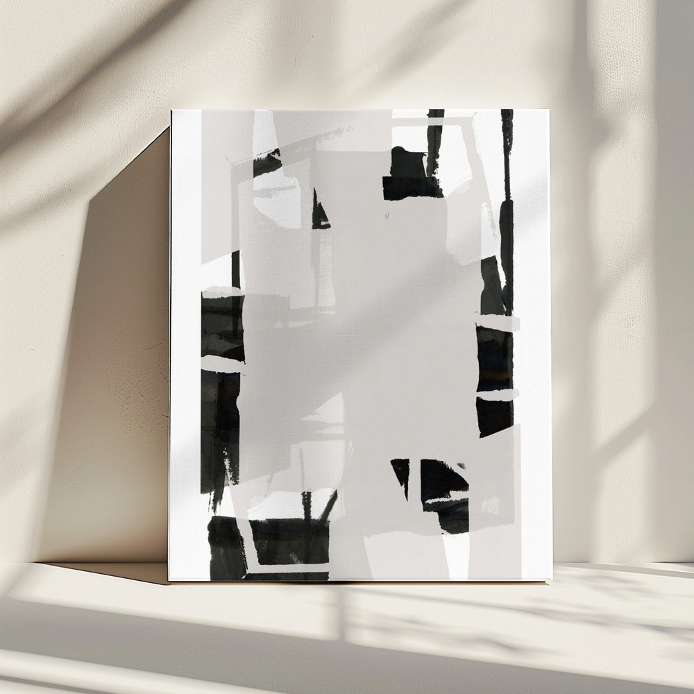 Black and White Abstract Composition No.6 | Canvas