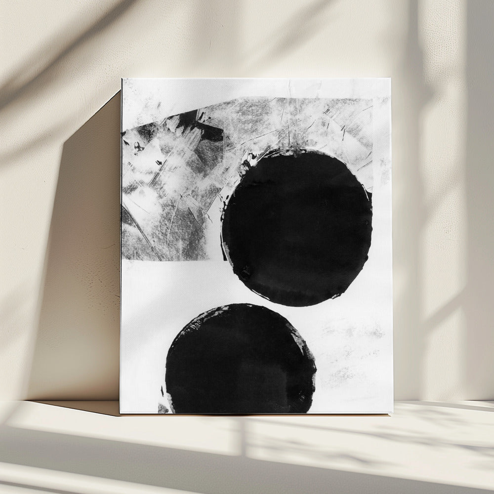 Black and White Abstract Dots 5 | Canvas