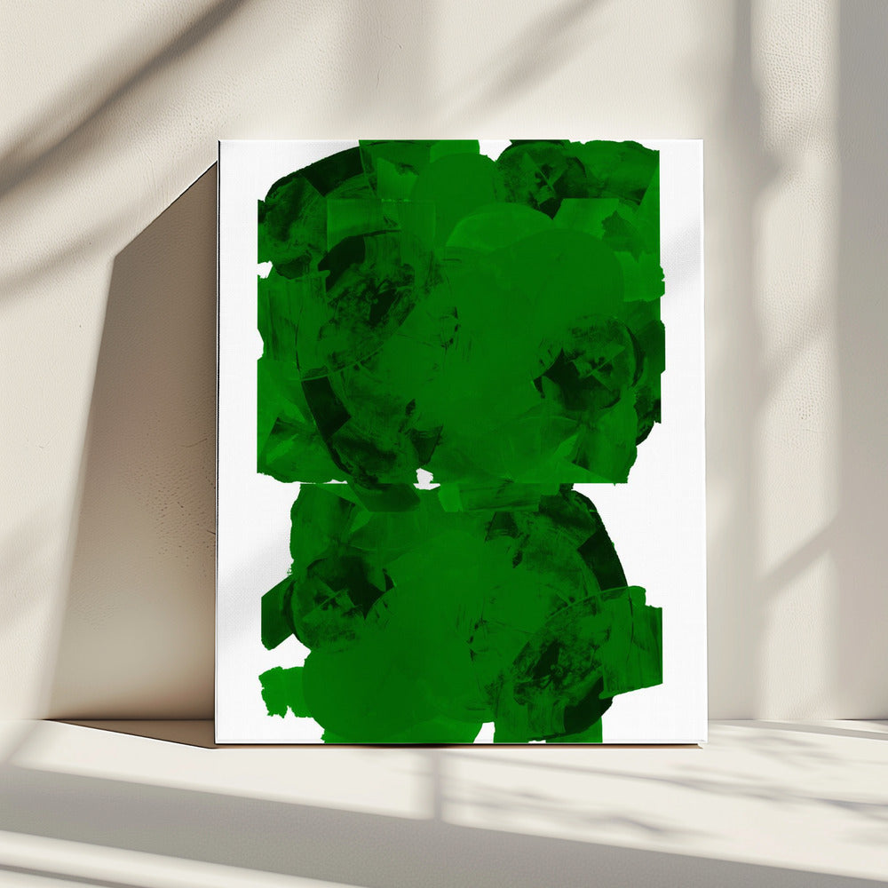 Green and Black Abstract Composition No.2 | Canvas