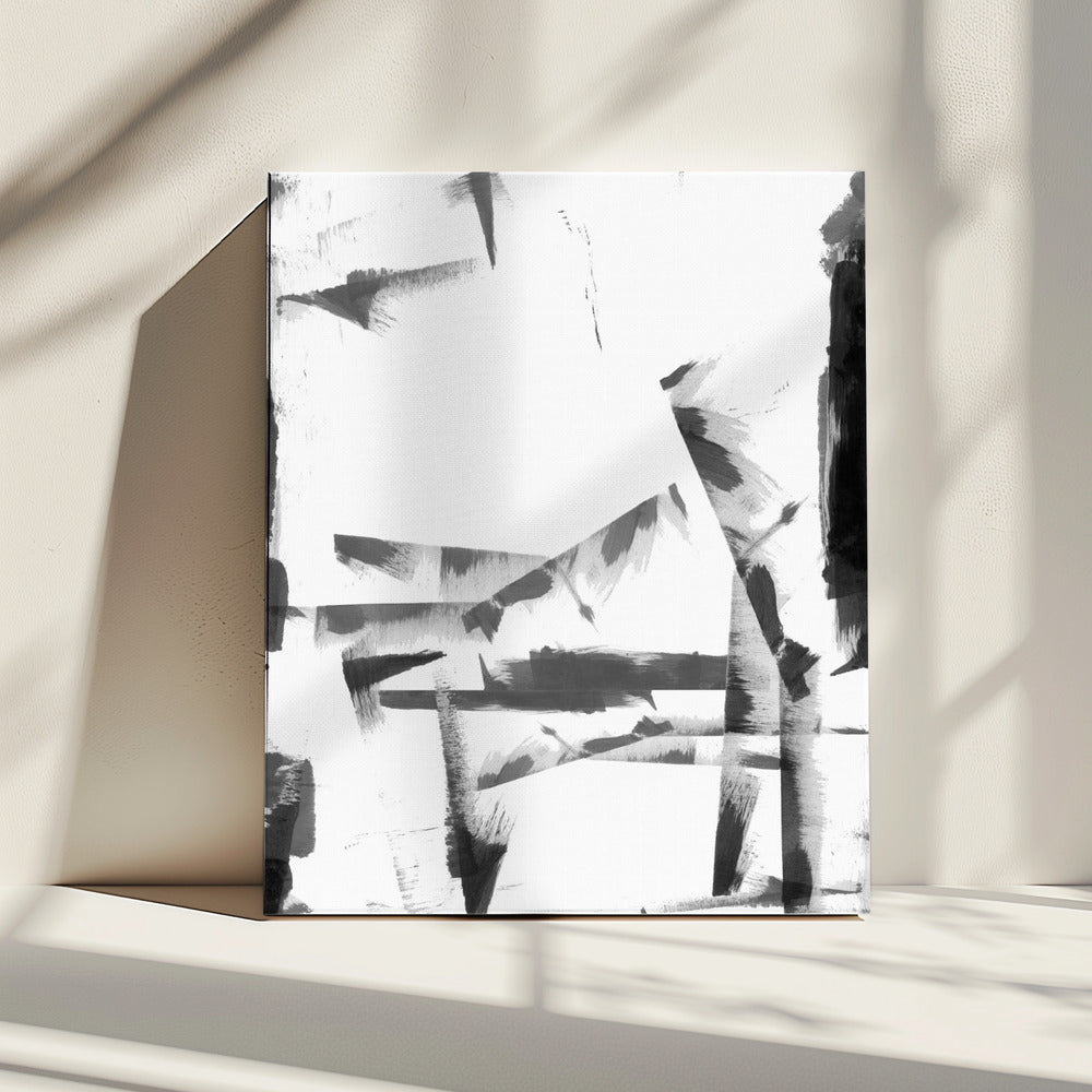 Minimal Black and White Abstract 4 | Canvas