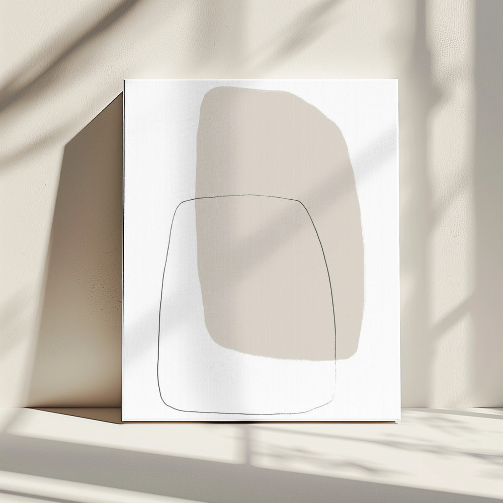 Two Overlapping Organic Shapes | Canvas