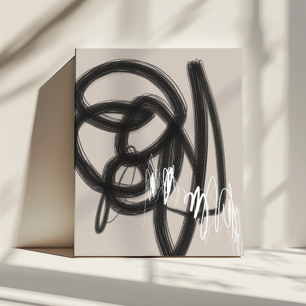Sweeping Black and White Lines | Canvas