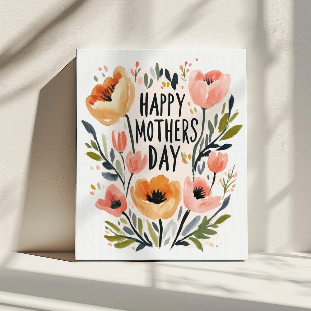 Floral Mother's Embrace | Canvas