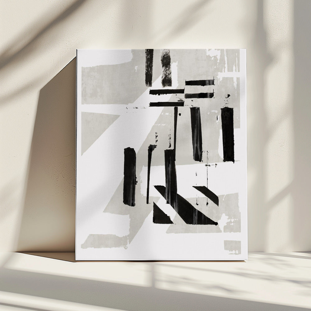 Grey & Black Art Print No 1 | Canvas