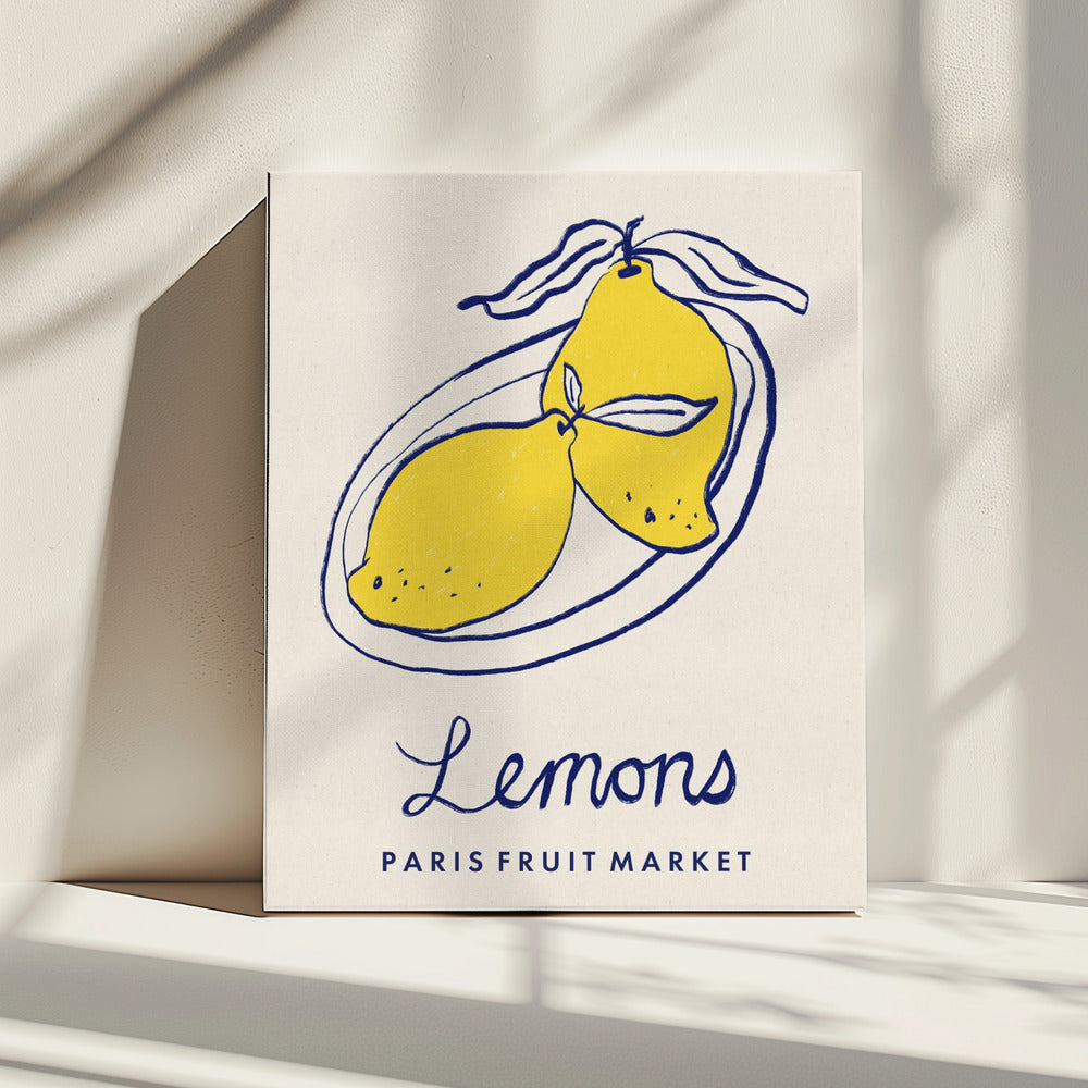 Food Art - Lemons Paris Fruit Market | Canvas