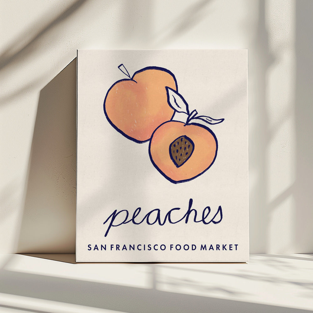 Food Art - Peaches San Francisco Food Market | Canvas