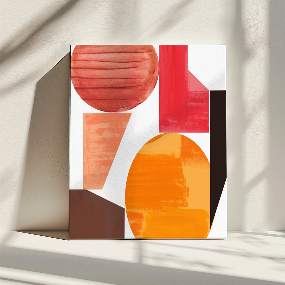Geometric Warmth No1 | Canvas