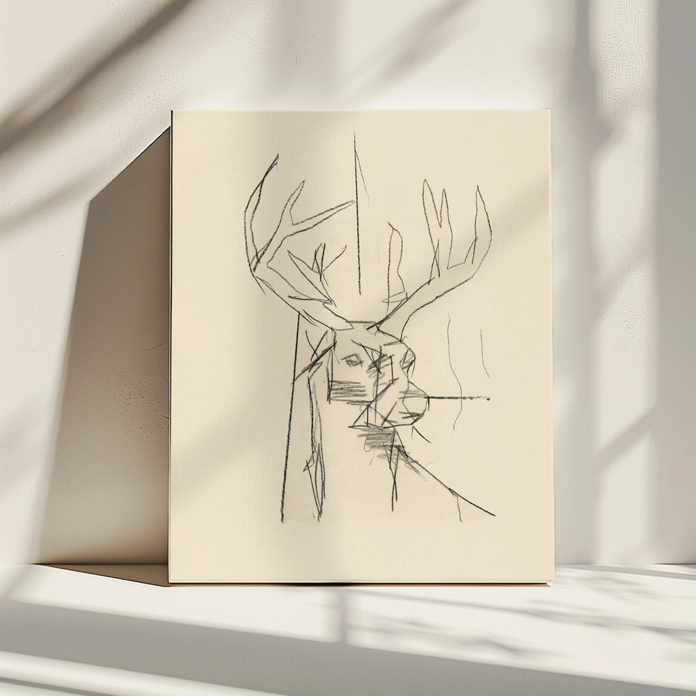 Étude Cerf (stag) No.2 | Canvas