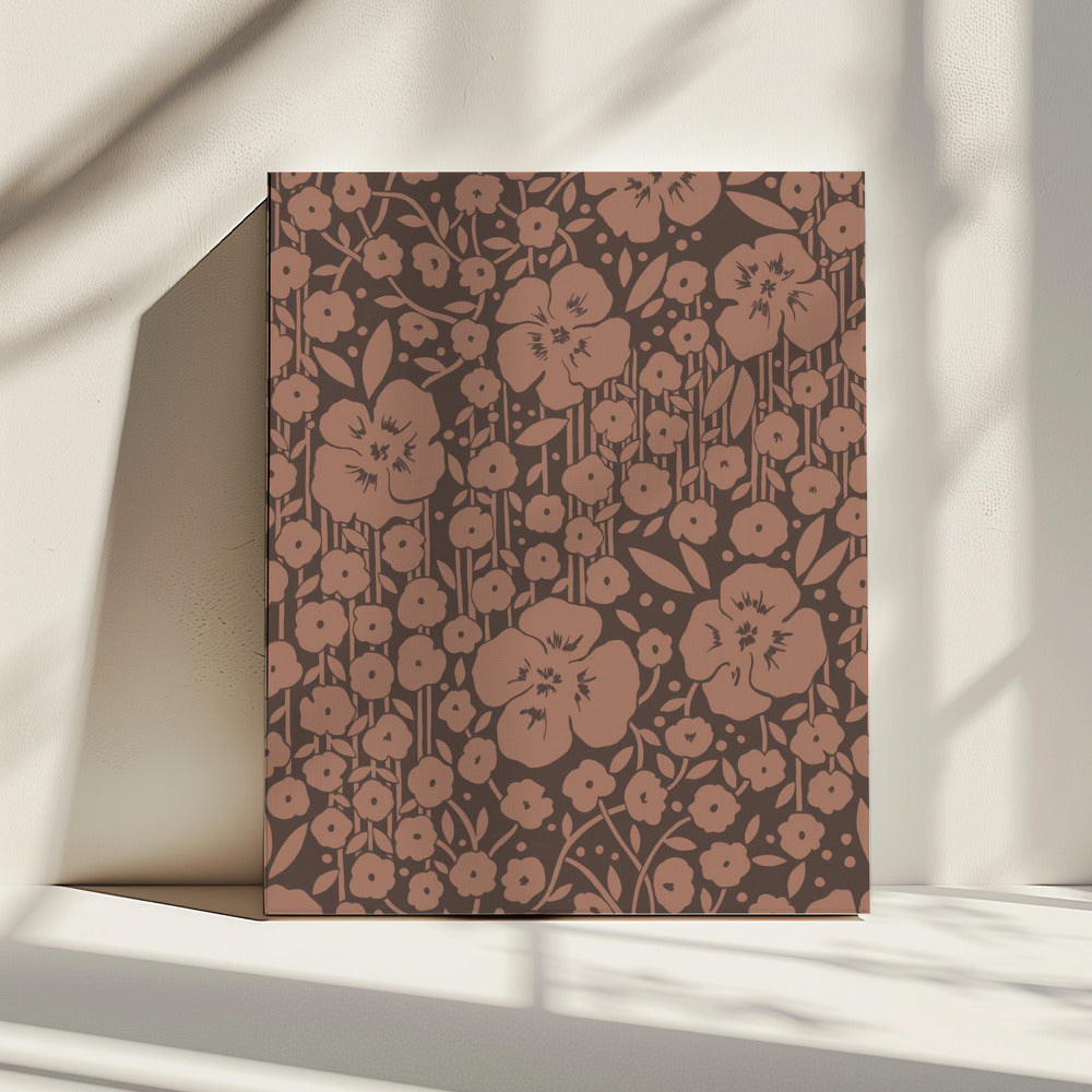 Flower Poem - dark | Canvas