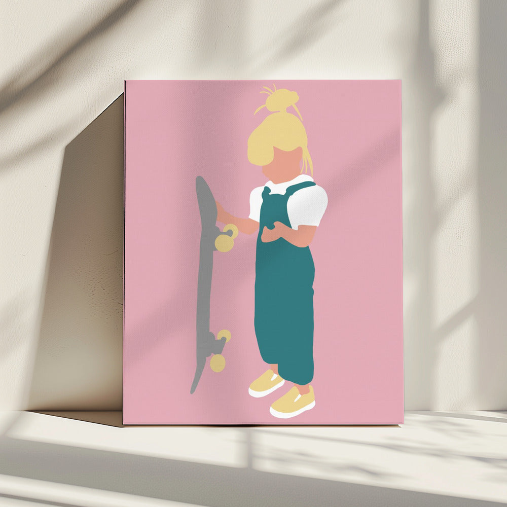 Juno - Skateboard Girl Silhouette | Canvas