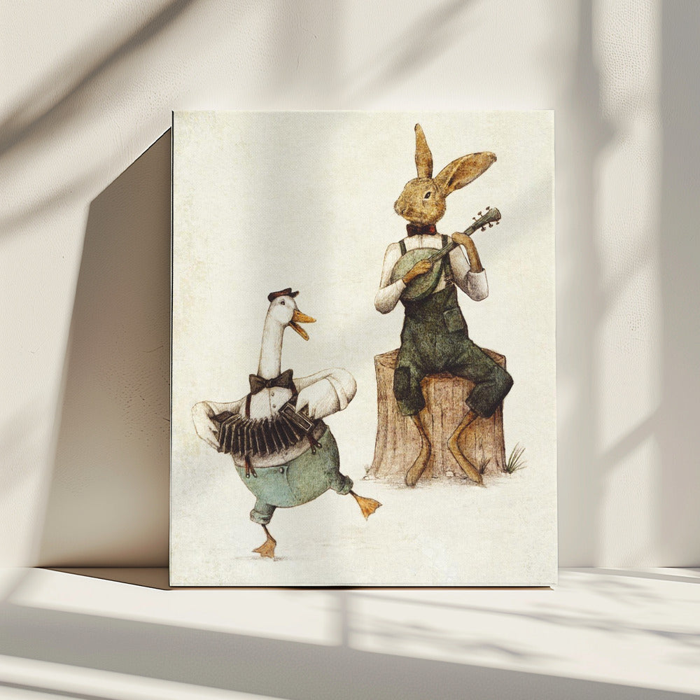 Feathered & Furry Harmony | Canvas