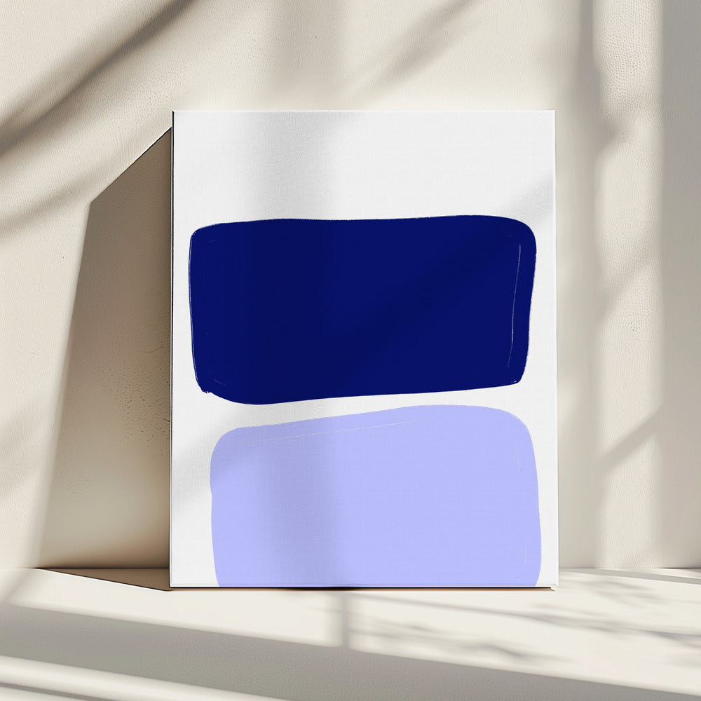 Dual Blue Blocks | Canvas