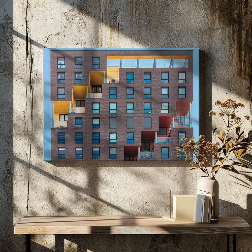 Yellow-red in wall | Canvas