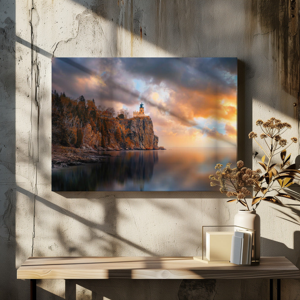 A Cloudy Day at Split Rock Lighthouse | Canvas