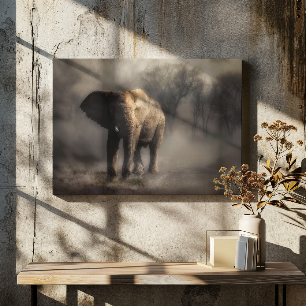“....elephant drinking water...’ | Canvas