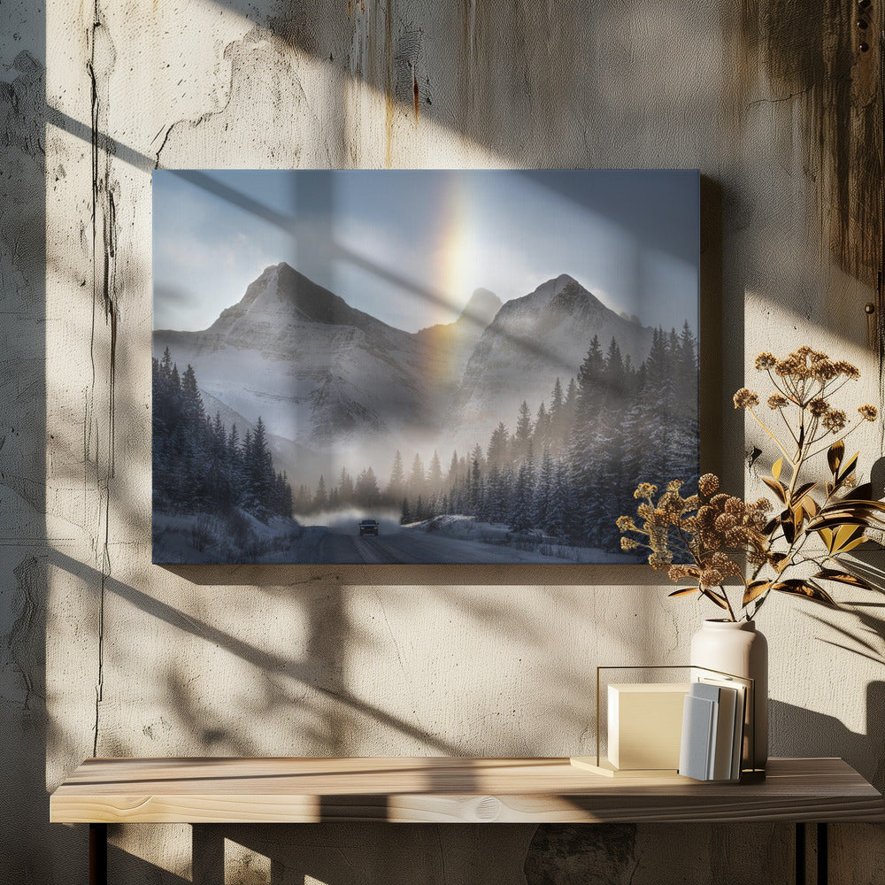 Riding Under Frozen Rainbow | Canvas