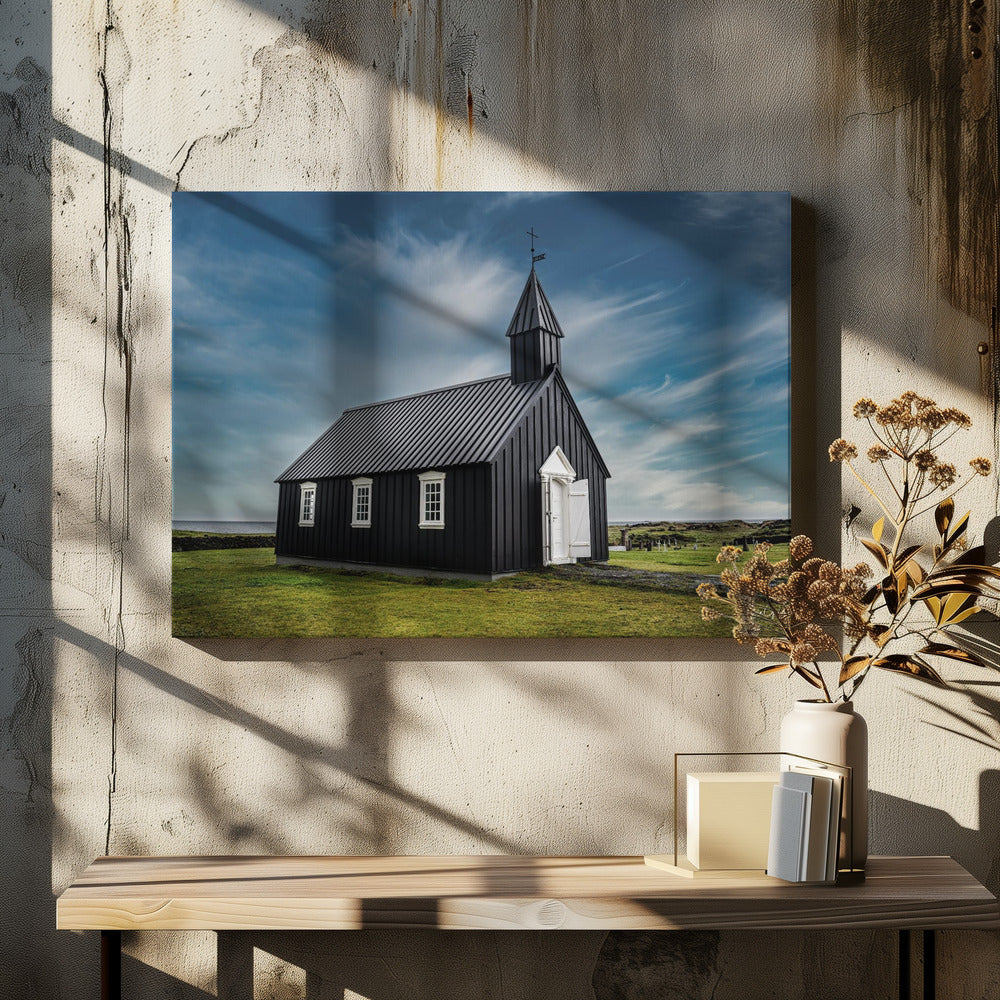 Black Church in Iceland | Canvas