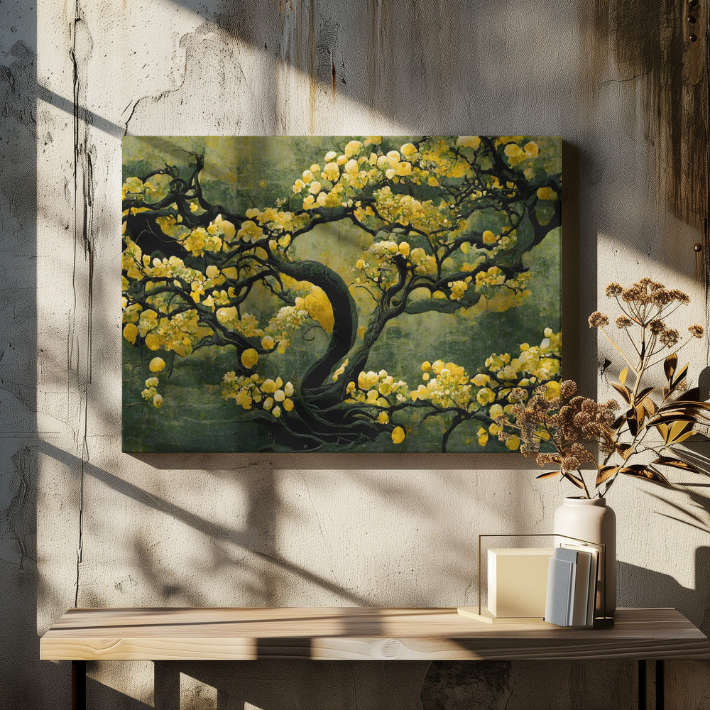 Golden Blossom Tree | Canvas