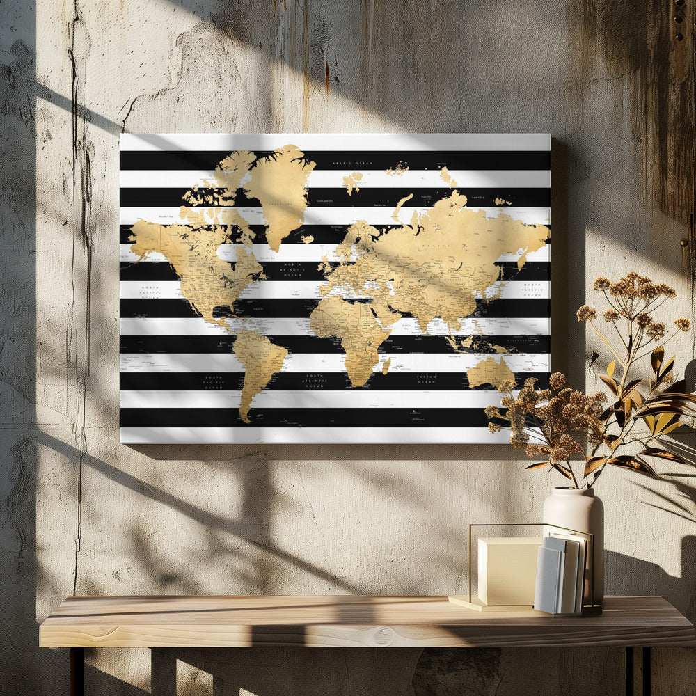 Detailed world map with cities, Harper | Canvas