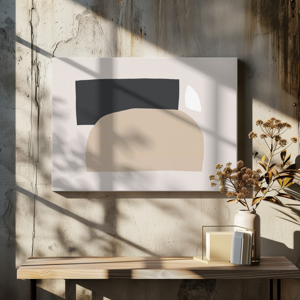 Geometric Shapes In Neutral Tones | Canvas