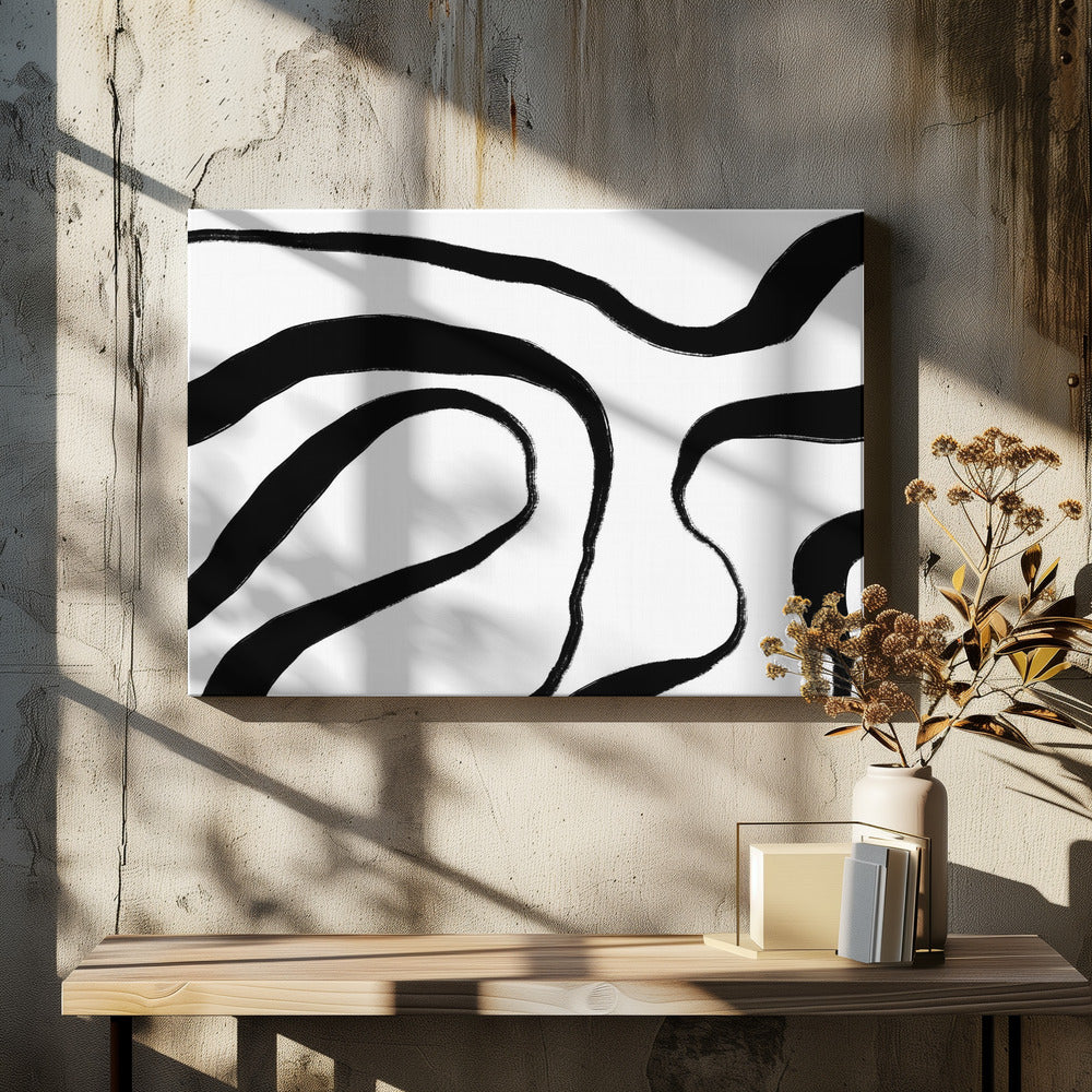 Flowing Zebra-Like Stripes | Canvas