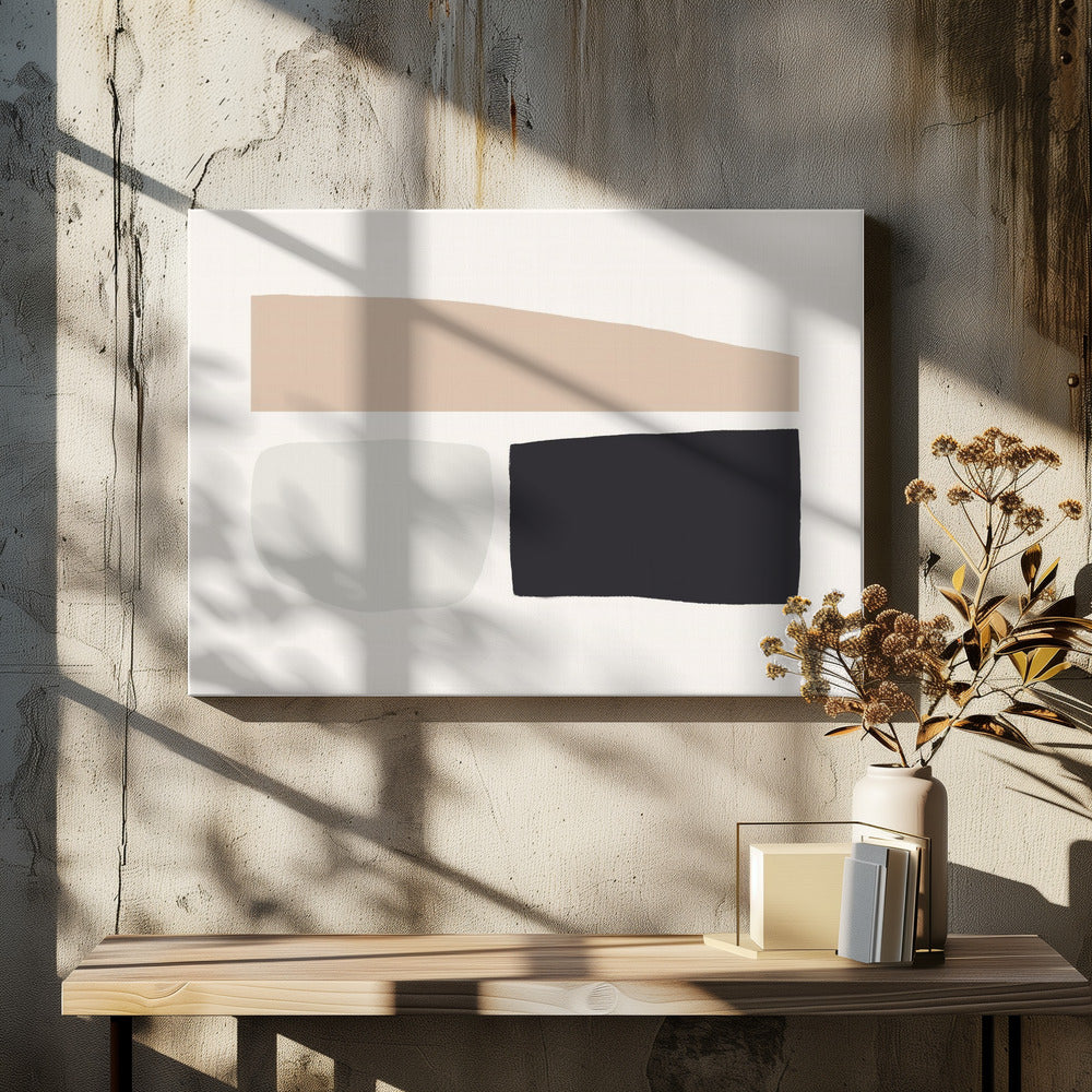 Geometric Shapes In Neutral Tones | Canvas