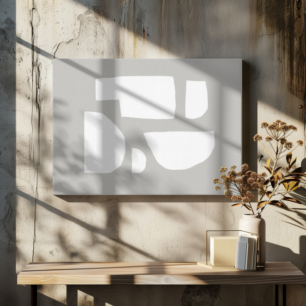 Minimalistic White Shapes | Canvas