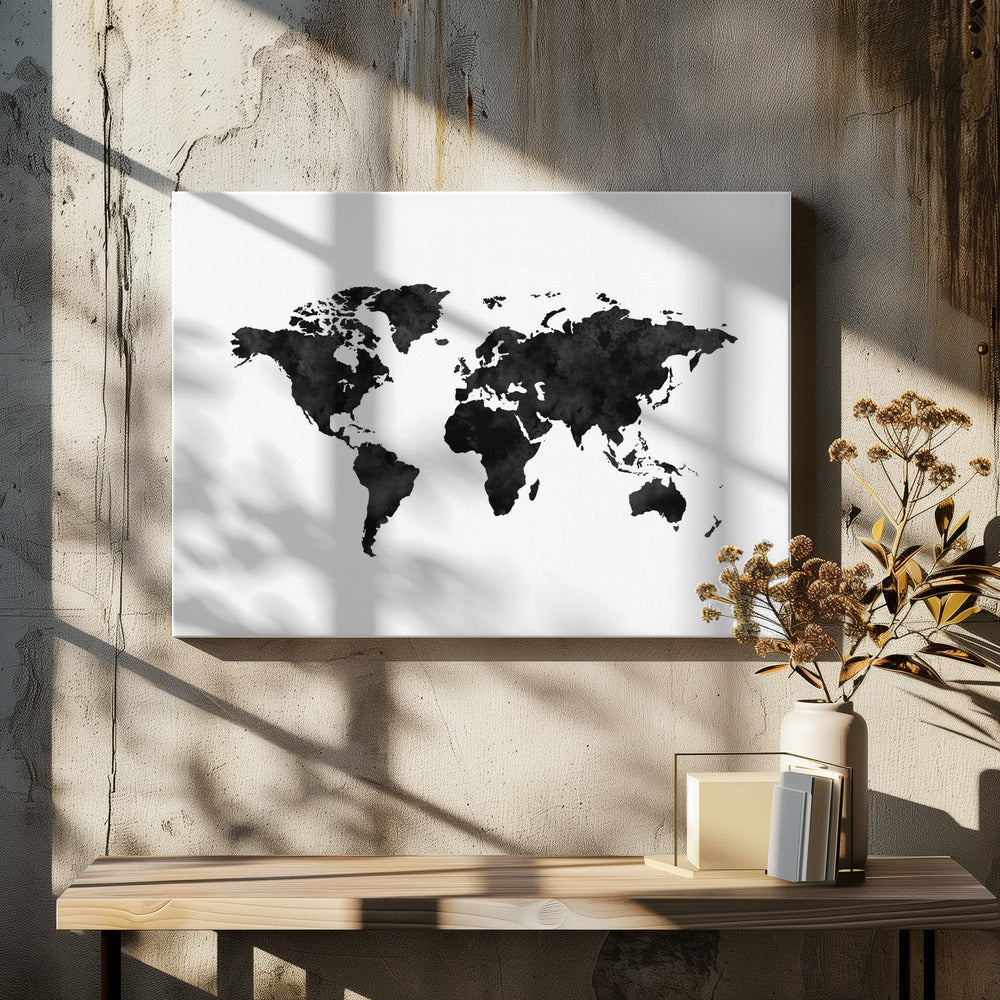 Inked World Map | Canvas