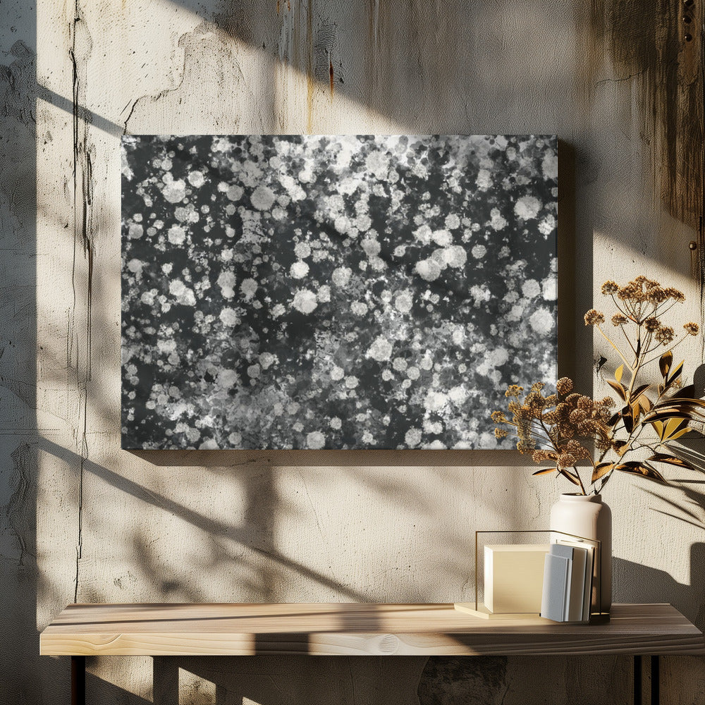 Dynamic Black and White Mystic Dots | Canvas