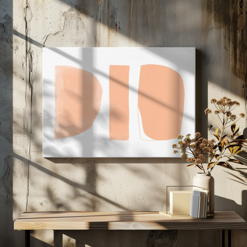 Abstract Shapes Peach | Canvas