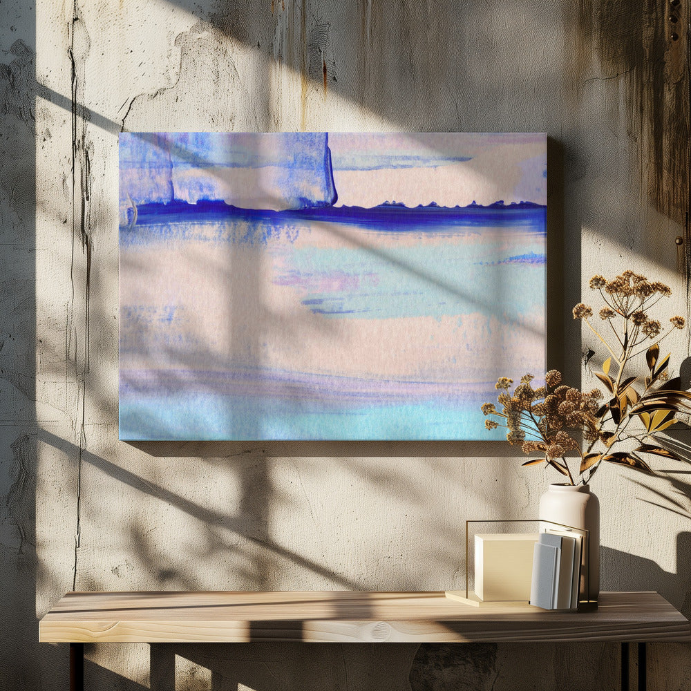 Pastel Colors Blended With Vibrant Blues | Canvas
