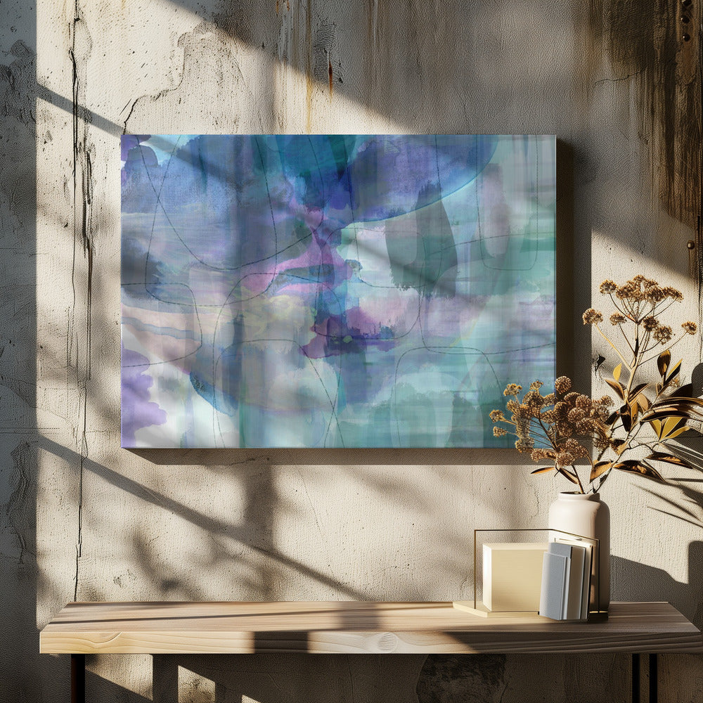Aquarelle Blues 1 | Canvas