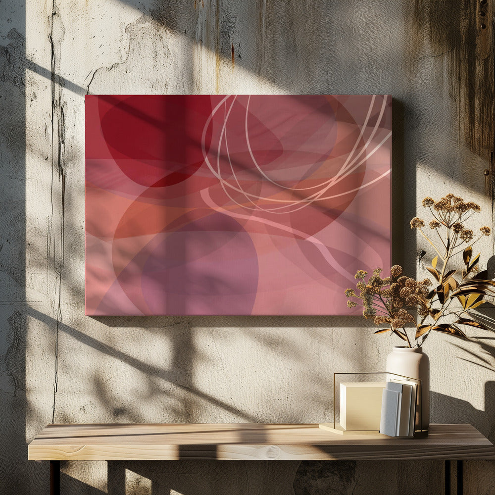 Dusty Rose Shapes 2 | Canvas