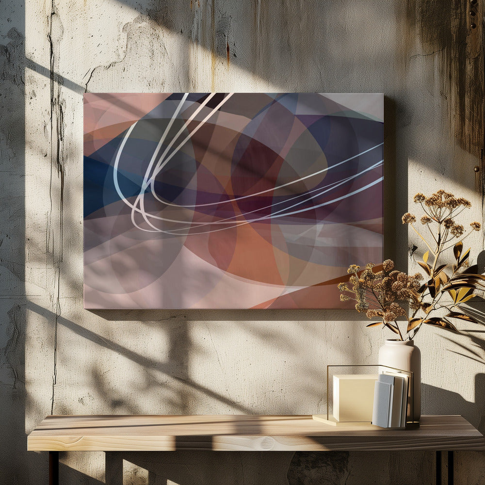 Dusty Rose Shapes 3 | Canvas