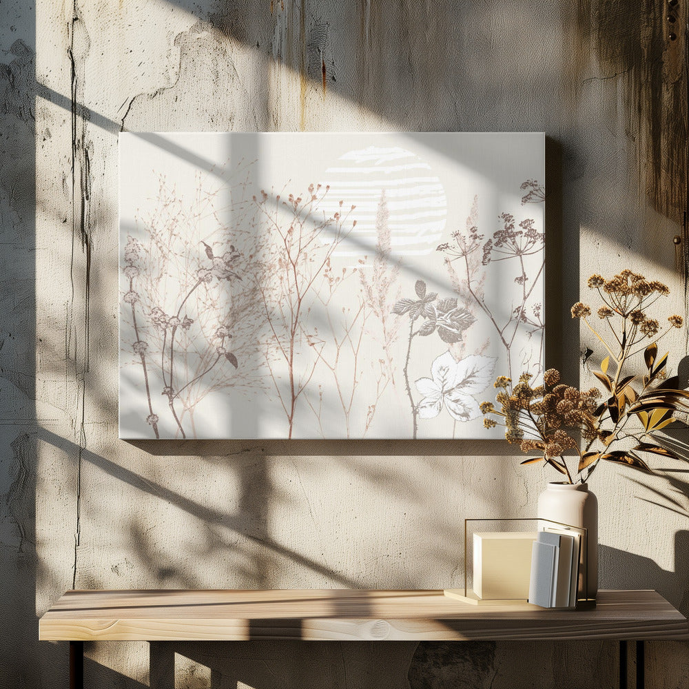 Plant based calming atmosphere earthy tones | Canvas