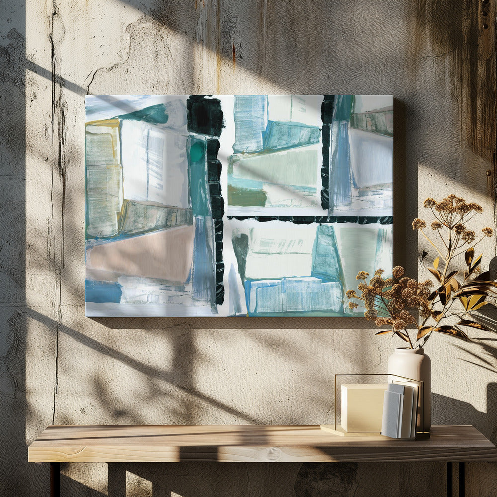 Constructed Abstraction Blue | Canvas
