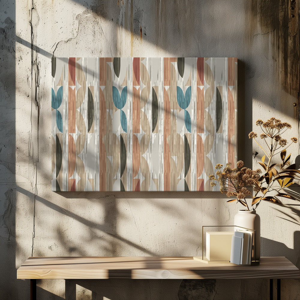 Retro Modern Shapes With Geometric Abstract Design | Canvas