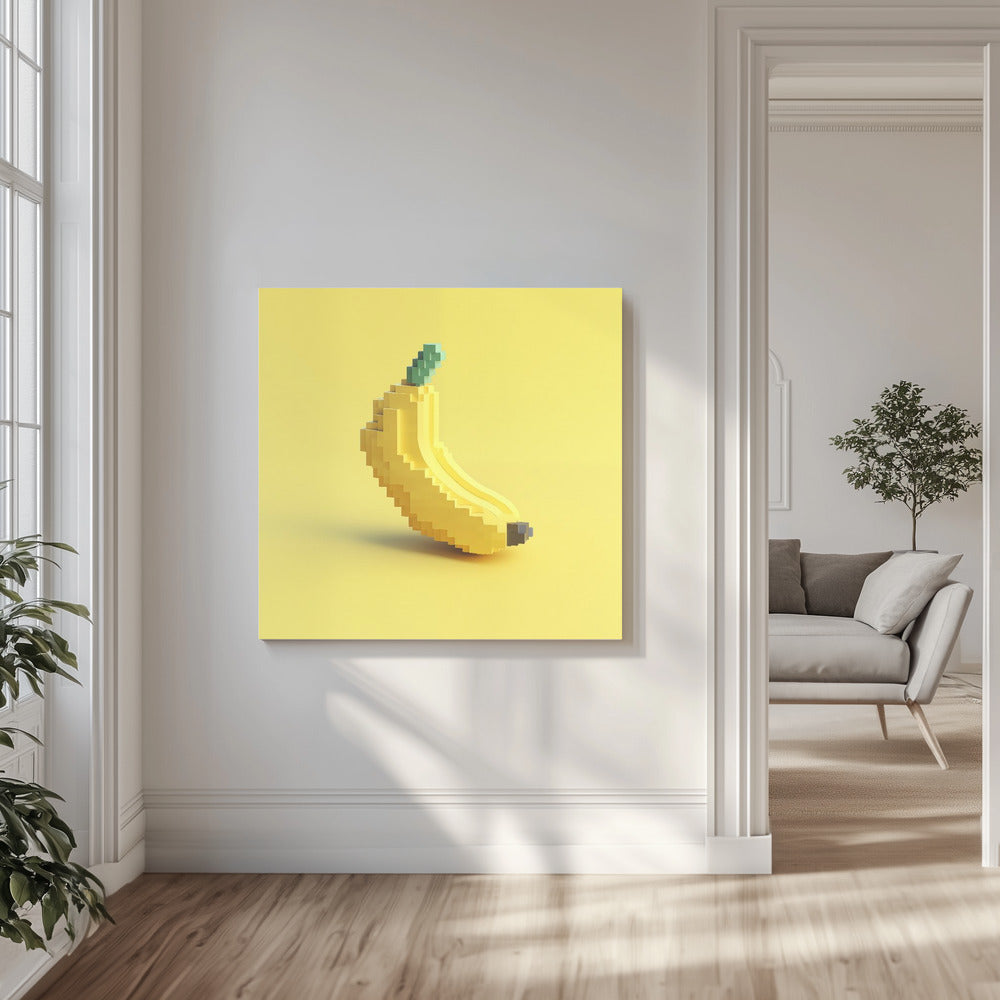 Pixel Fruit Stylized Banana | Canvas